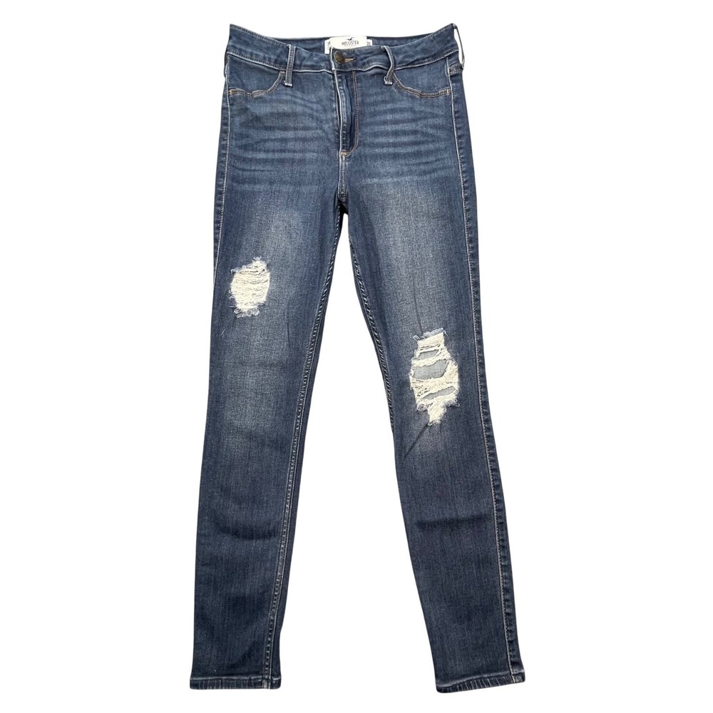 Hollister Blue Curvy High-Rise Distressed Jean Leggings Women 7R